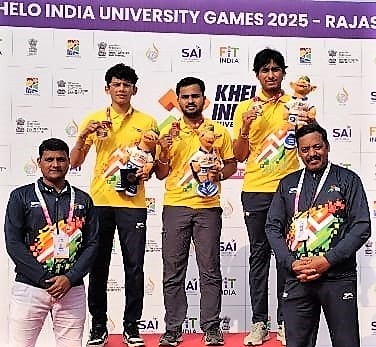 University wins bronze medal in shooting at Khelo India